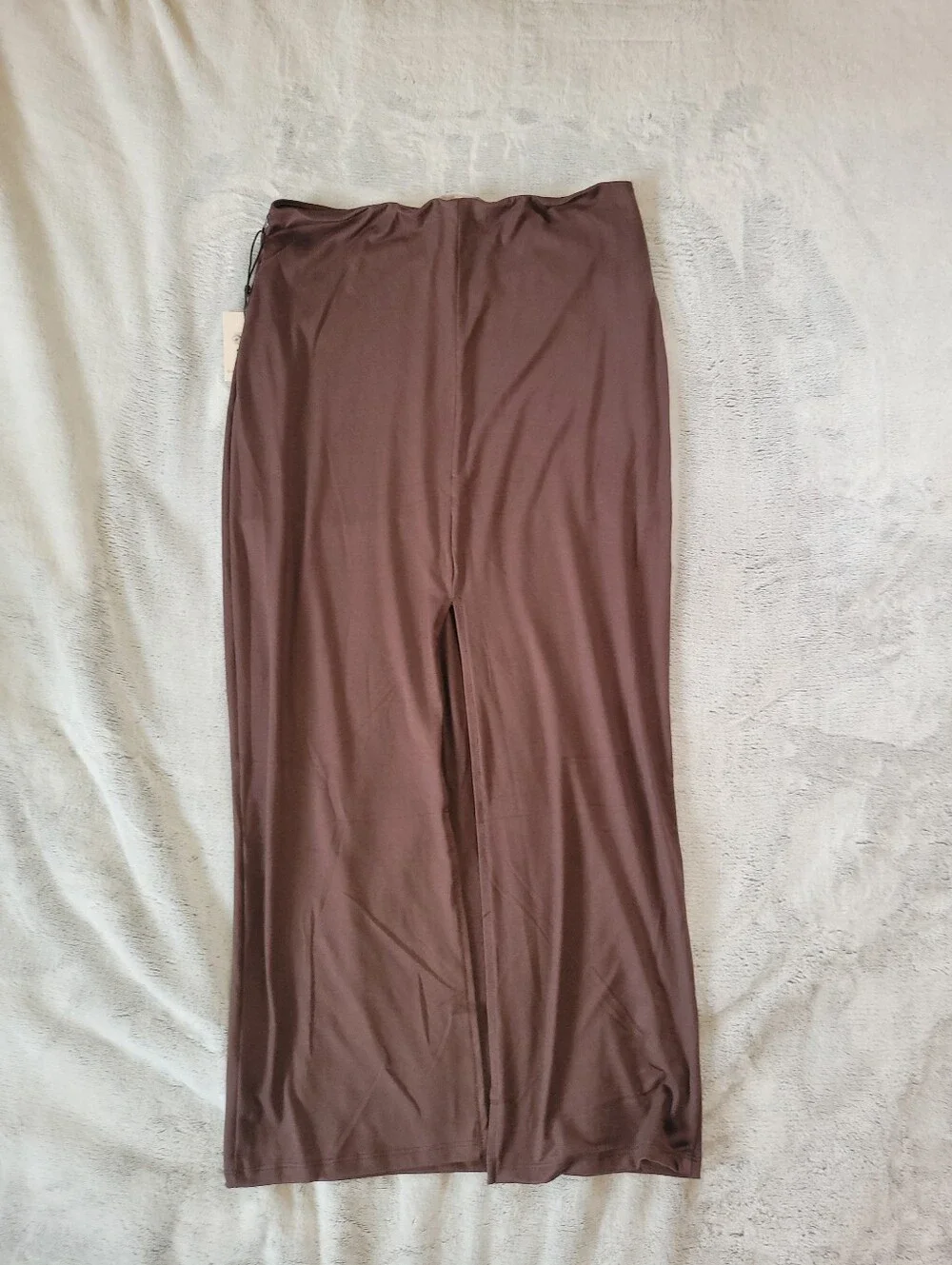 Sincerely Jules Womens Large Brown Bodycon Maxi Skirt Boho Chic Festival Concert